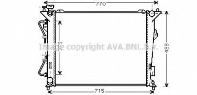 AVA QUALITY COOLING hy2172 -  Радиатор, охлаждение двигателя